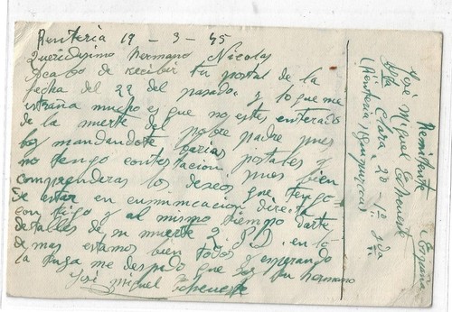 Spagna: 1945; Copertina alla Francia, con censura governo San Sebastian, EBES199 - Foto 3 di 3