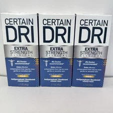 3x Certain DRI Extra Strength Clinical Solid Antiperspirant Stick EXP 10/24