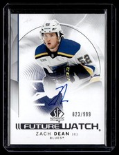 2024-25 SP Authentic Zach Dean Rookie Auto 823/999 St. Louis Blues #133