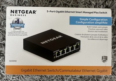NETGEAR 5-Port Gigabit Ethernet Plus Switch (GS305E)
