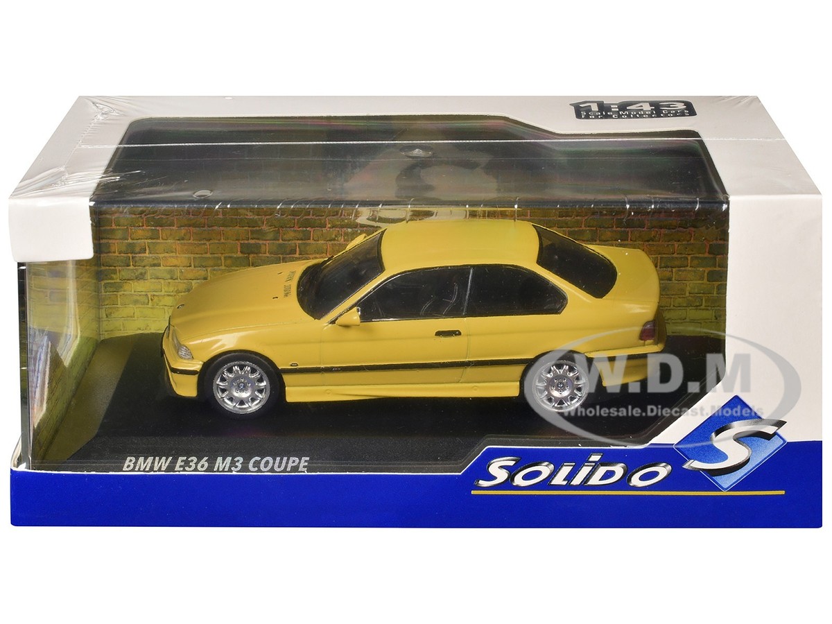 1999 BMW E36 M3 COUPE DAKAR YELLOW 1/43 DIECAST MODEL CAR BY