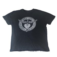 Bon Jovi Shirt Mens XL Black You Give Love A Bad Name Graphic Rock Band T-Shirt