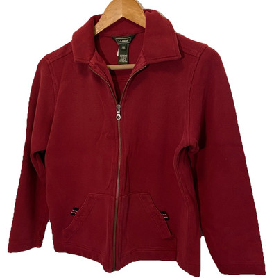 Vintage L.L. Bean women s corduroy zip up jacket maroon extra small EUC