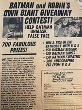 Batman, Adam West, Burt Ward, Full Page Vintage Clipping