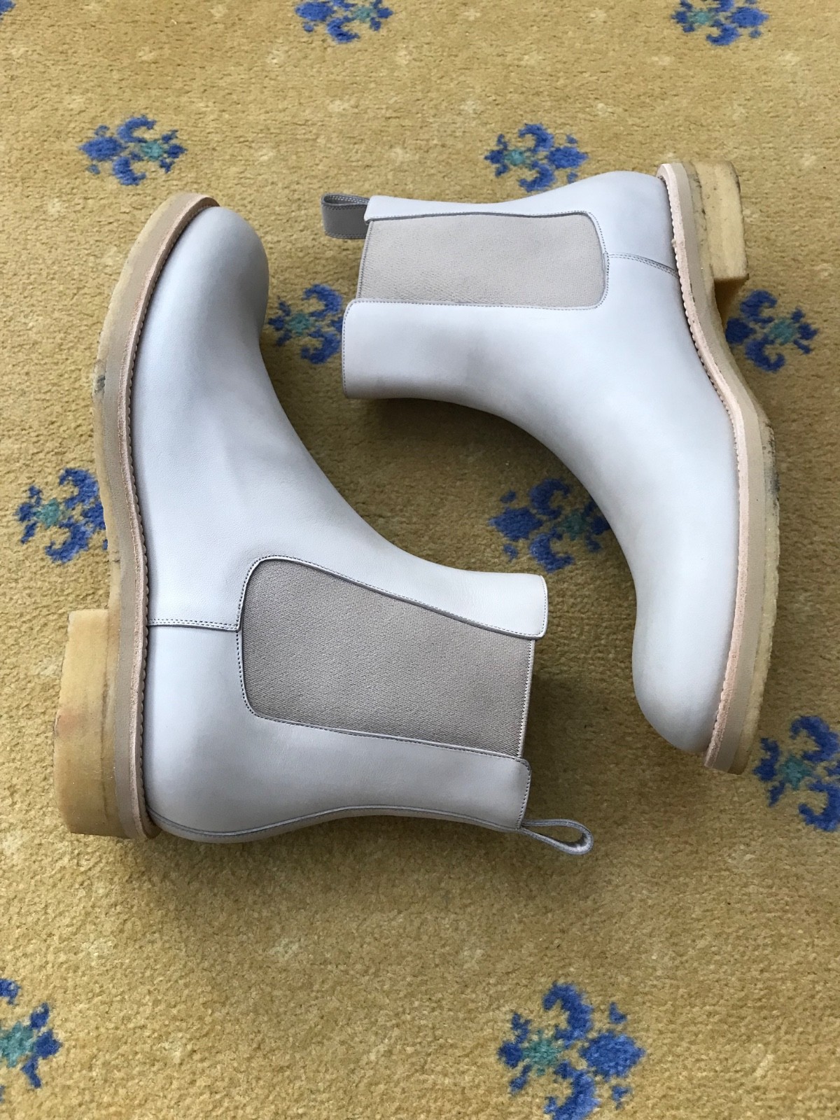 Louis Vuitton Boots Chelsea Ankle Shoes Ivory Leather Mens UK 9.5 US 10.5 New thumbnail 8