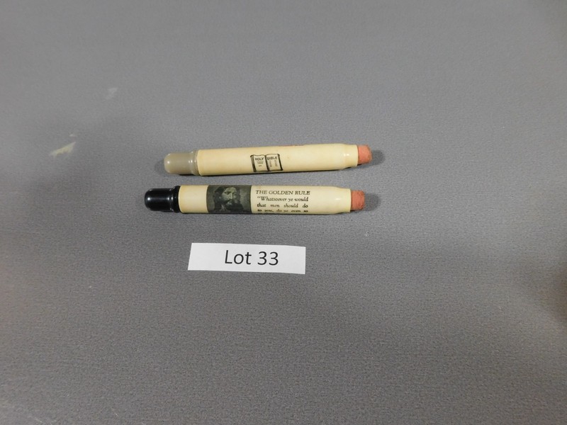 2 Unique Biblical Bullet Pencils Golden Rule Matt 7:12 "For God" John 3:16 Lot33