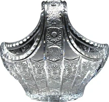 11847 - Exquisite 6-Inch Lead Crystal Handmade Decorative Basket for Elegant Hom