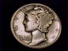 1927-D  Mercury Dime,  Good Grade