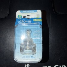 SEALED Dr. Brown's Natural flow y cut Nipple 9m Level - New 4 nipples