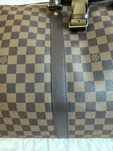 Auténtico bolso de viaje Louis Vuitton Keepall Bandouliere 55 Damier Level - Imagen 21 de 24