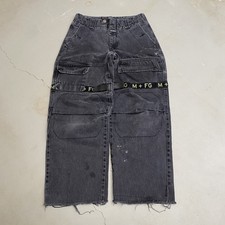 1990s Distressed Le Jean de Marithe Francois Girbaud Baggy Cargo Faded