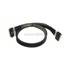 PCIe Slim SAS 4.0 SFF-8654 8i 74pin To SFF-8654 74Pin SAS/SATA Cable 24Gbps 50cm
