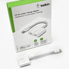 Original Belkin 3.5mm Audio + Charge Adapter iPhne 14/13/12/11/X/Pro/Max