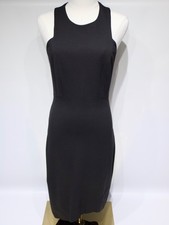 Helmut Lang Sleeveless Stretchy Little Black Dress Made in USA Women Size M (B5)