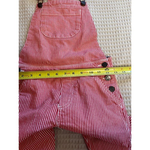Mini Boden Childrens Red & White Railroad Striped Play Overall Pants 8 Years - Picture 6 of 10