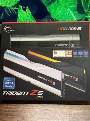 G.SKILL Trident Z5 RGB 32GB (2x16GB) DDR5-6000 CL36 Desktop Memory Matte White