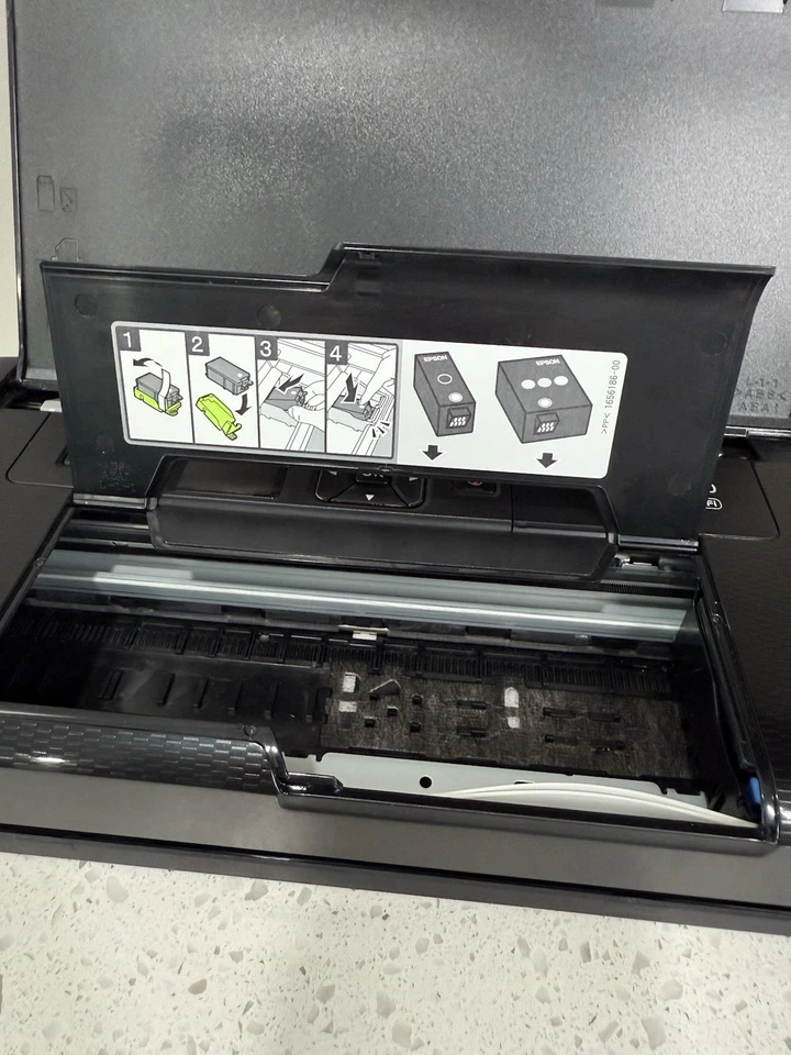 Epson WF-100 B581A Portable wireless Mobile Printer Tested No A/C  Power Adapter - Image 3 of 4