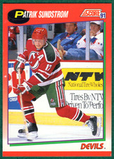Patrik Sundstrom - 1991-92 Score American #117 - New Jersey Devils Hockey Card