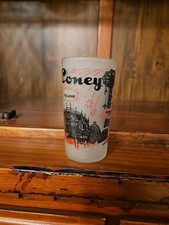 Vintage Coney Island, NY Frosted Glass Cup Tumbler
