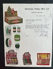 1927 Spectacular Color Letterhead Tinsel Co., Manitowoc Wisconsin
