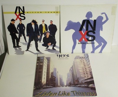 INXS 12'' SINGLE LOT OF 3 BITTER TEARS SUICIDE BLONDE LISTEN LIKE THIEVES