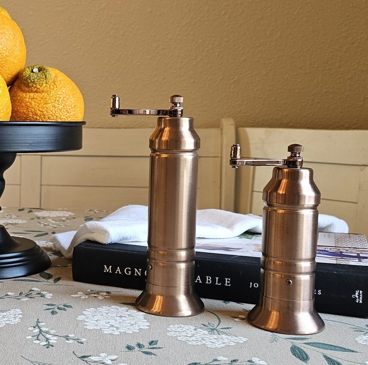 K&G Set Da 2 Saliera E Pepiera In Vetro E Acciaio Inox, Rettangolari, 4x9 Cm