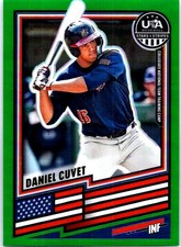 2026 Panini Stars & Stripes Prizm USA Baseball - Green #46 Daniel Cuvet