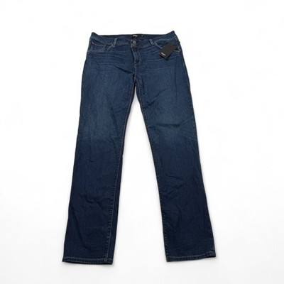 Hudson Collin Mid-Rise Skinny Jeans Womens 32 NWT Dark Wash Blue Stretch Denim