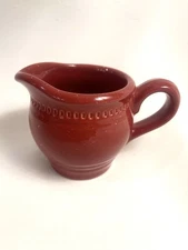 Holiday Decor Dansk Creamer Red Pitcher Small Sauce Gravy Cup Christmas Pottery