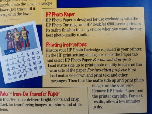 HP Iron On Transfer Paper Kit with Photo Paper, Greeting Card Paper & Envelopes - Photo 3/6