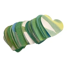 Hand Painted Watercolor Paper Multicolor Hearts  Art Craft Wedding Tags 500 Pcs