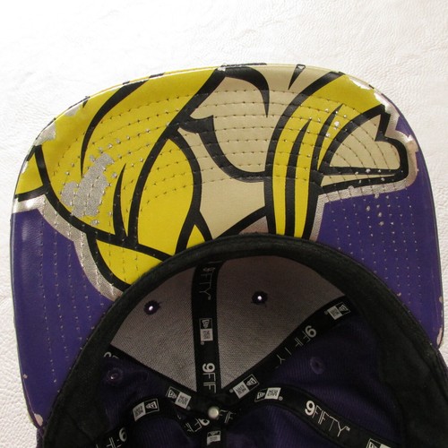Minnesota Vikings Draft 9Fifty New Era Snapback Hat Flat Bill Purple As Is - Picture 13 of 15
