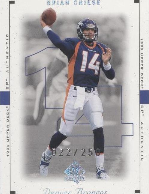 1999 SP Authentic Brian Griese #25 AE - 1 of 2
