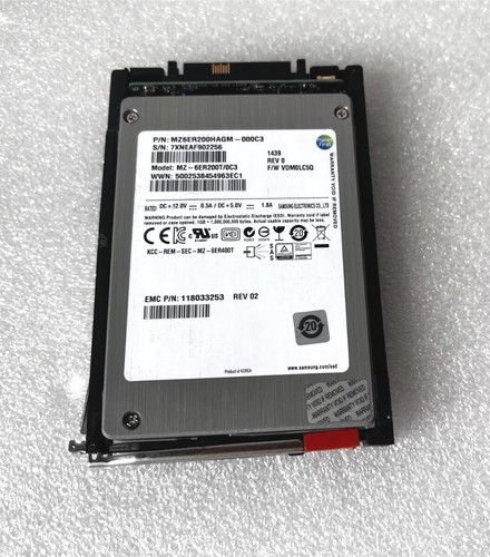 EMC 200GB 005050714 2.5" SFF SAS SSD Internal Solid State Drive - Afbeelding 3 van 3