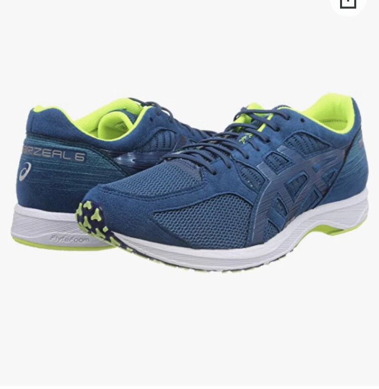 ASICS Running Shoes Trainer Tartherzeal 6 Men s Deep Aqua Jungle Size 7.5 100