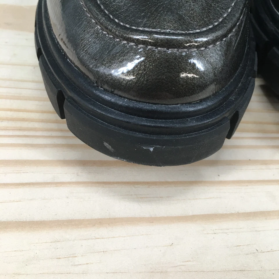 Zapatos mocasines Crown vintage para mujer 9 M Sage Penny zapatos de salón cuero sintético verde Foto 3 de 4