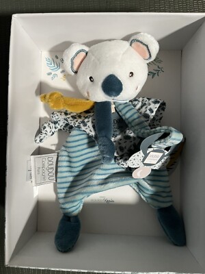 Doudou et Campagnie Petit Koala Plush Security Blanket Pacifier Holder