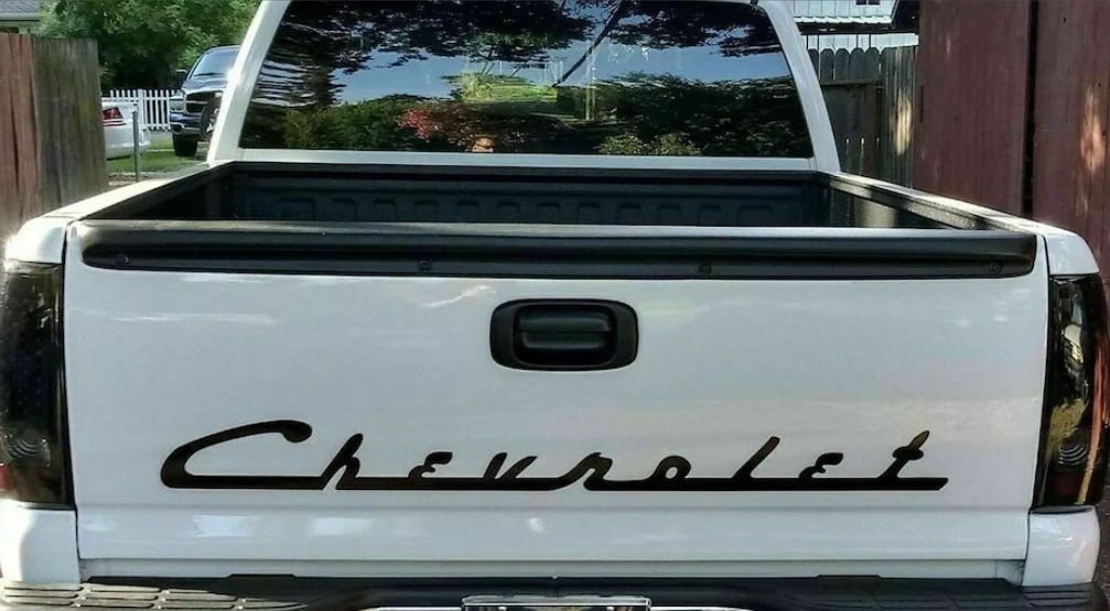 Vintage Chevrolet Chevy Script Body Tailgate Decal New Custom 1PC Tahoe ...