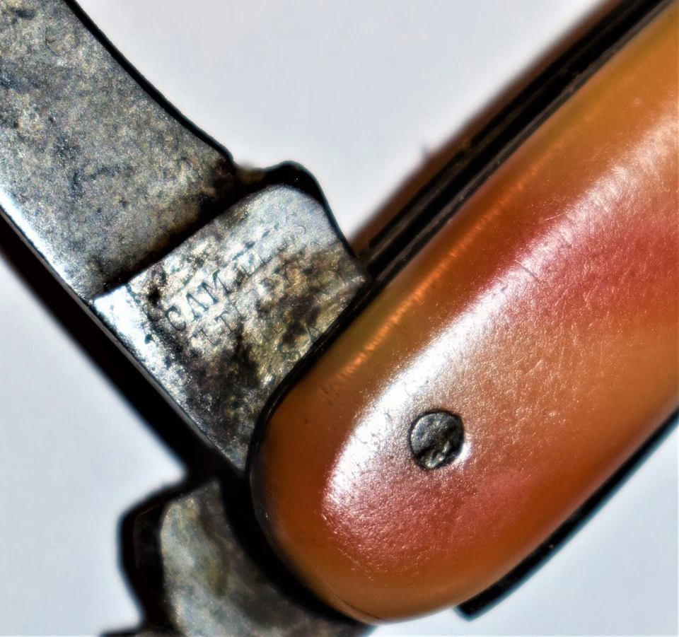 Taco de beisebol Babe Ruth pequeno vintage 2 lâminas faca dobrável 2 1/2" de comprimento, muito bom estado usado - Imagem 4 de 4