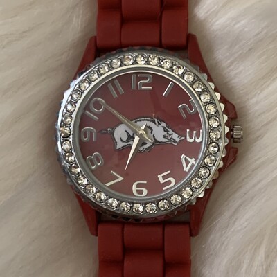 Arkansas Razorbacks Red Silicone Band Watch Unisex One Size Fits Most ...