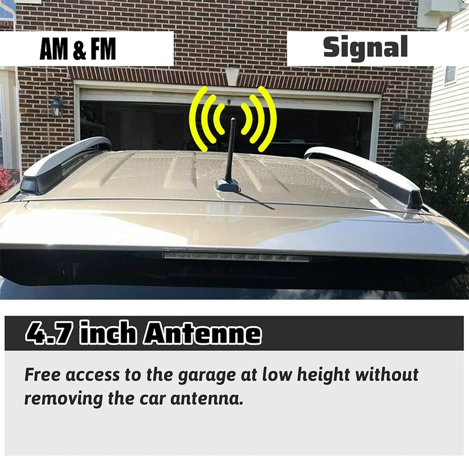 For Nissan Sentra 4.7" Carbon Fiber AM/FM Radio Mast Antenna Bee Sting Aerial - Image 4 of 4
