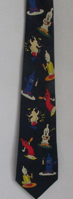 VINTAGE 90's Parquet Condom Safe Sex Funny Novelty Doctor Tie