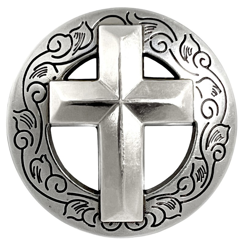 Western Equestrian Cowboy Tack (Set 6) Silver Cross Concho's