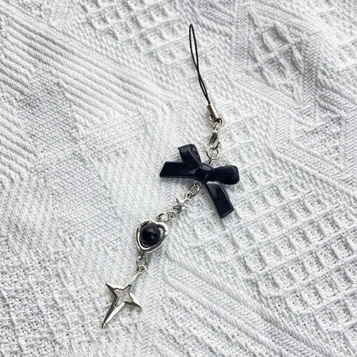 4Pcs Cute Bowknot Star Pendant Phone Straps Lanyard Y2K Pocket Keychain Strap - Zdjęcie 7 z 8