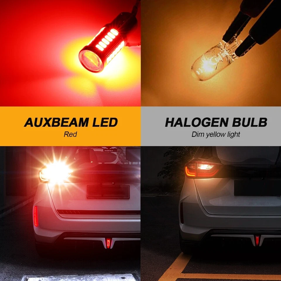 AUXBEAM 1157 Red LED Brake Light Bulb For Ford F-150 1975-1987 F-250 F-350 58-87 - Image 4 of 4