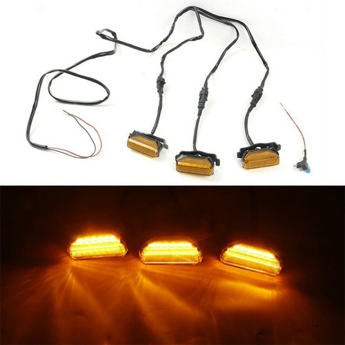 3Pcs Amber LED Front Grille Light Set For Toyota TUNDRA TRD Offroad 2020-2021 - Picture 7 of 11