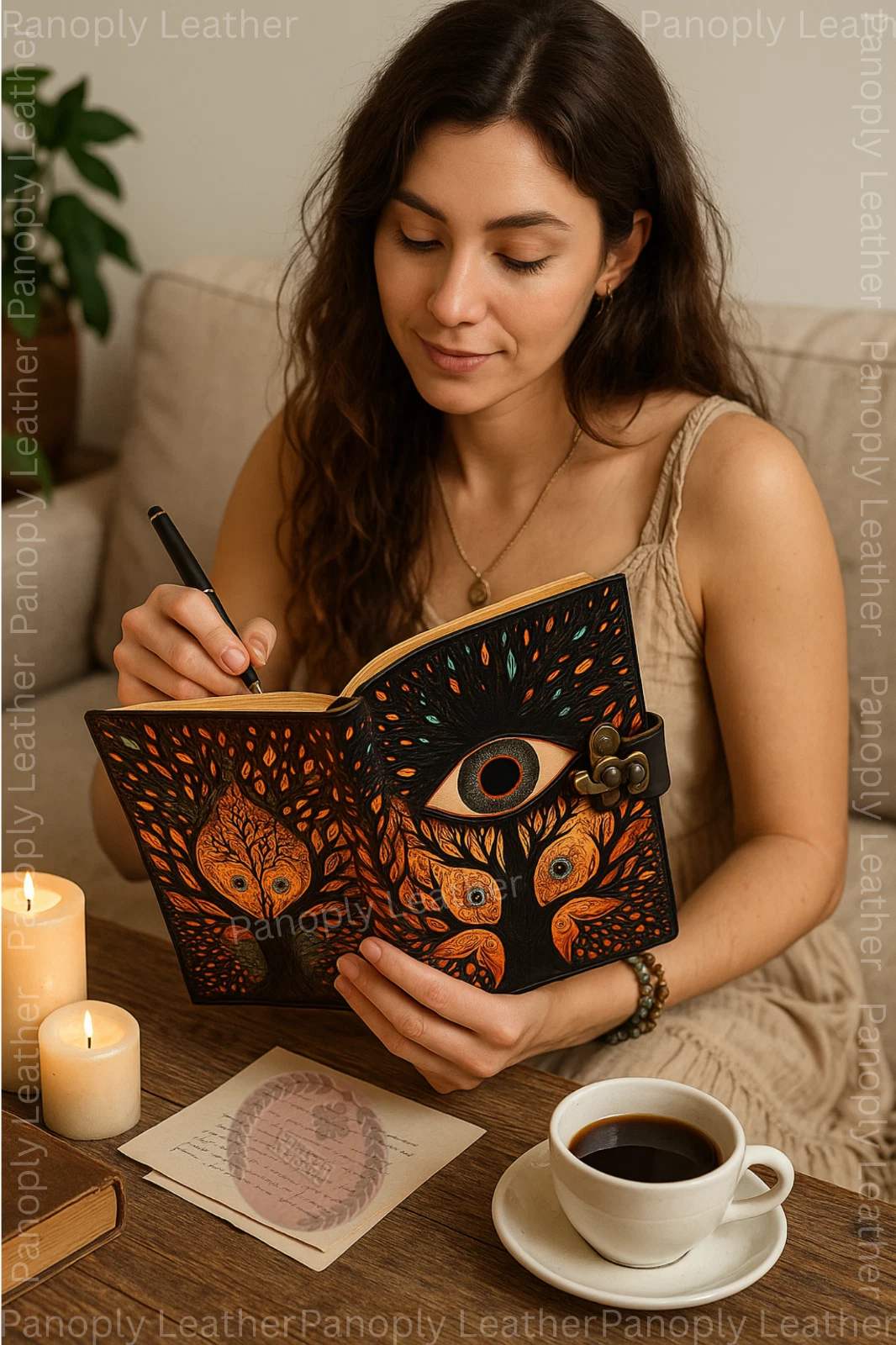 Panoply Leather Journal Wrap Lock Closure