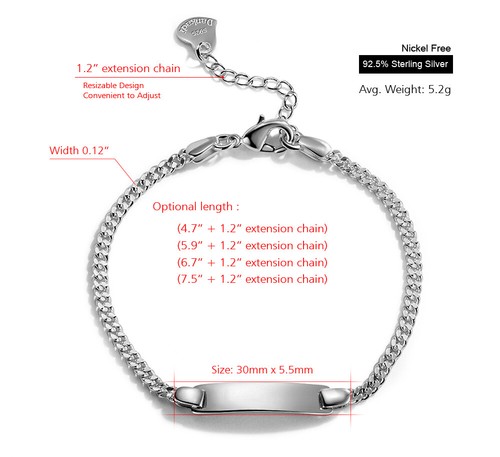 925 Sterling Silver 3MM Miami Curb Cuban Link Chain Bar Bracelet Women Men - Picture 2 of 7
