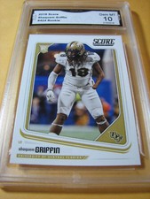 SHAQUEM GRIFFIN CENTRAL FL. SEAHAWKS 2018 SCORE ROOKIE RC # 424 GRADED 10 L@@@K