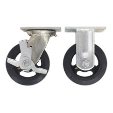 Image of Sealey Heavy Duty Castor Wheel Kit For SSB06 SSB07 & STV01 Storage Boxes STVWK